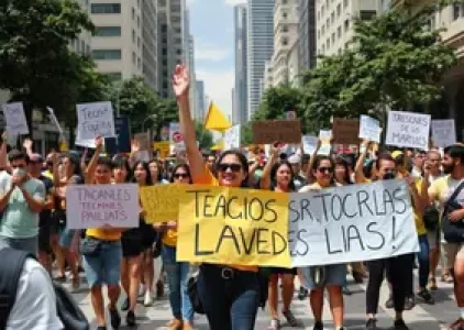 manifestação de professores
