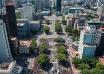 imagens aéreas do ato