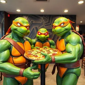 pizzaria das Tartarugas Ninja