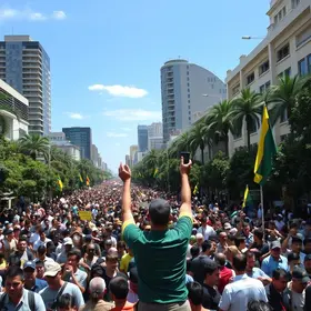 Flávio Bolsonaro Ato na Paulista