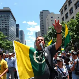 tamanho do público do ato de Flávio Bolsonaro na Avenida Paulista
