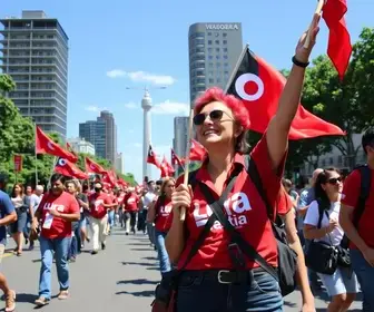 caminhada com Lula