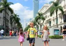Avenida Paulista com crianças