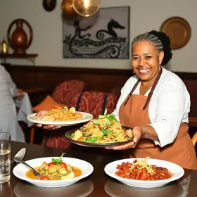 Bela Gil inaugura restaurante de cozinha africana Preta Maria, em homenagem à irmã