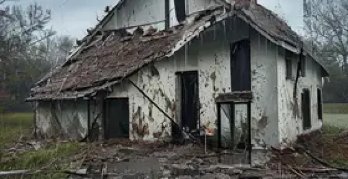 desabamento de telhado