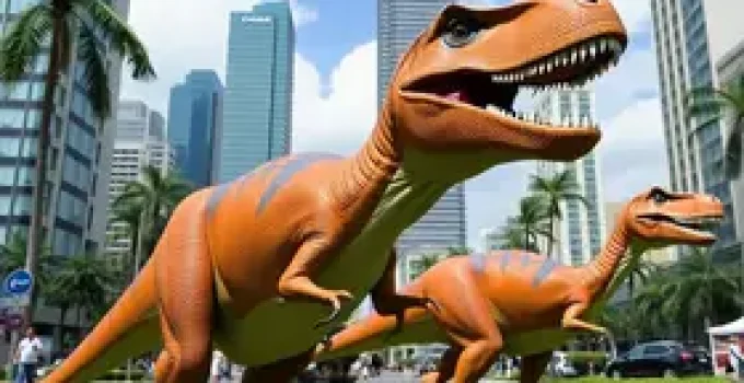 dinossauros em realidade virtual
