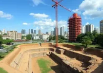 localização de vestígios arqueológicos