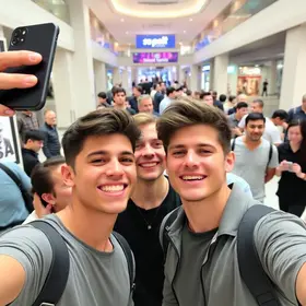 Shawn Mendes selfie com fã