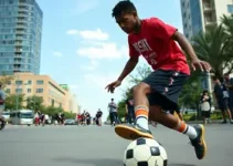 vivência de futebol de rua