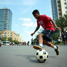 vivência de futebol de rua